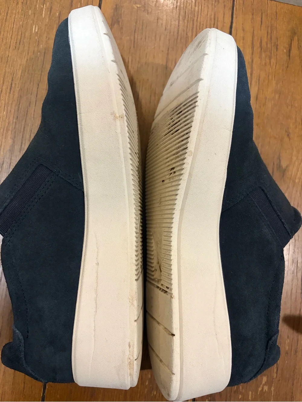 Clarks Women's Navy Suede Slip-On Sneakers